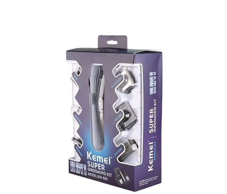 Zestaw Kemei KM-600 11w1 Trymer Akumulatorowy Męski Do Włosów i Brody