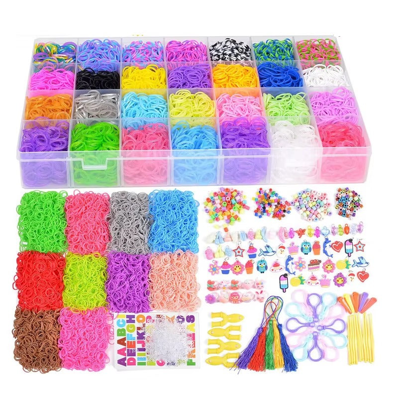 Zestaw Gumek Loom Bands XXL - Ponad 11000 Elementów do Tworzenia Biżuterii