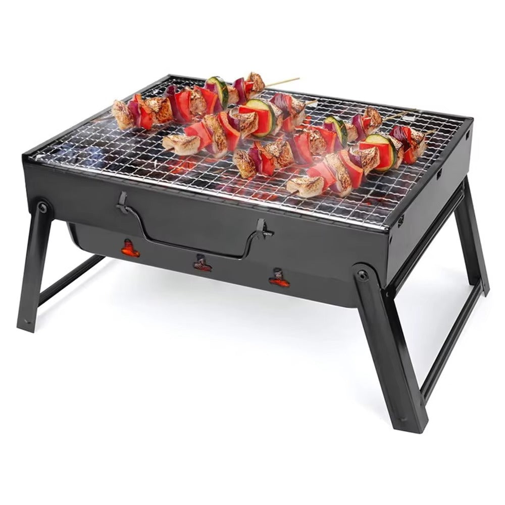 Przenośny Składany Grill Węglowy - Idealny na Piknik i Kemping