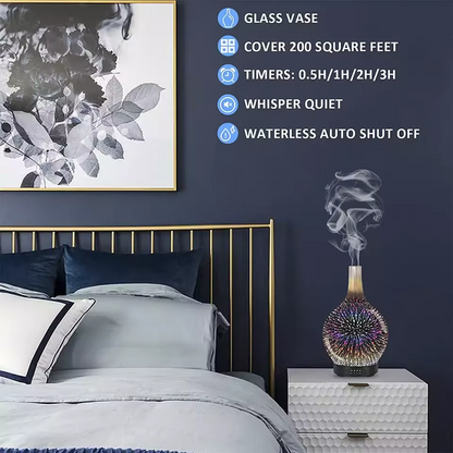 Dyfuzor Zapachowy Ultradźwiękowy 3D LED | Aromaterapia Dom