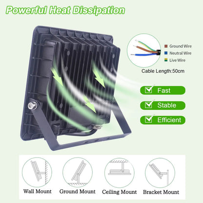 Naświetlacz LED 100W IP66 z Czujnikiem Ruchu i Zmierzchu