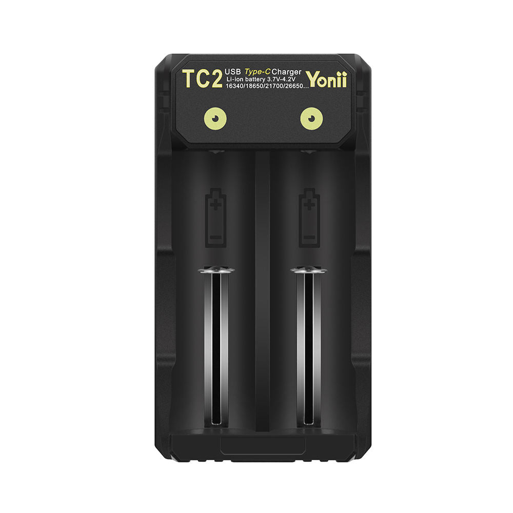 Ładowarka TC2 USB-C 2-Slotowa Szybka do Akumulatorów Li-ion 18650