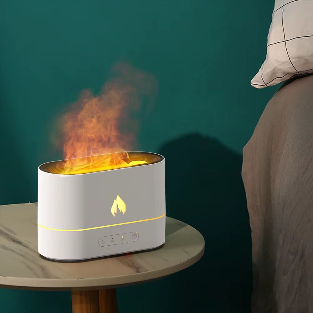 Dyfuzor Zapachowy z Efektem Płomienia 3D - Nawilżacz Powietrza USB