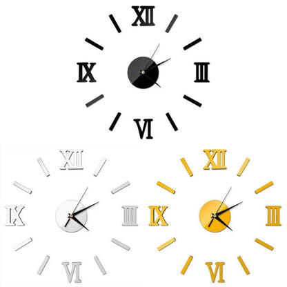 Nowoczesny Zegar Ścienny 3D DIY Bez Ramki - Dekoracja Domu