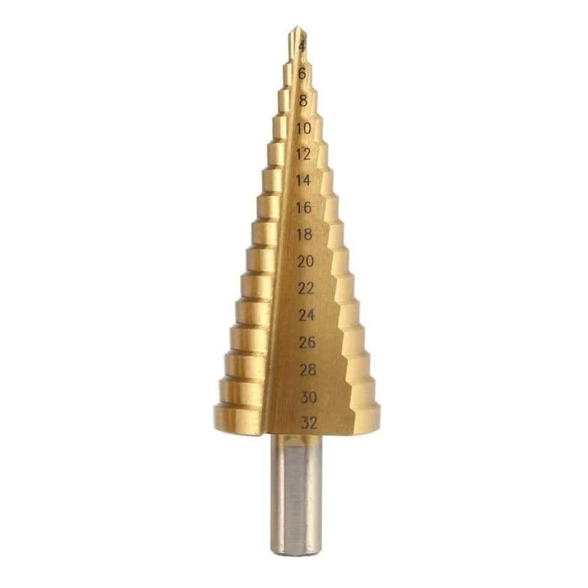 Wiertło Stożkowe HSS 6-32mm Tytanowe Krokowe do Metalu