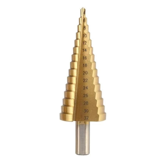Wiertło Stożkowe HSS 6-32mm Tytanowe Krokowe do Metalu