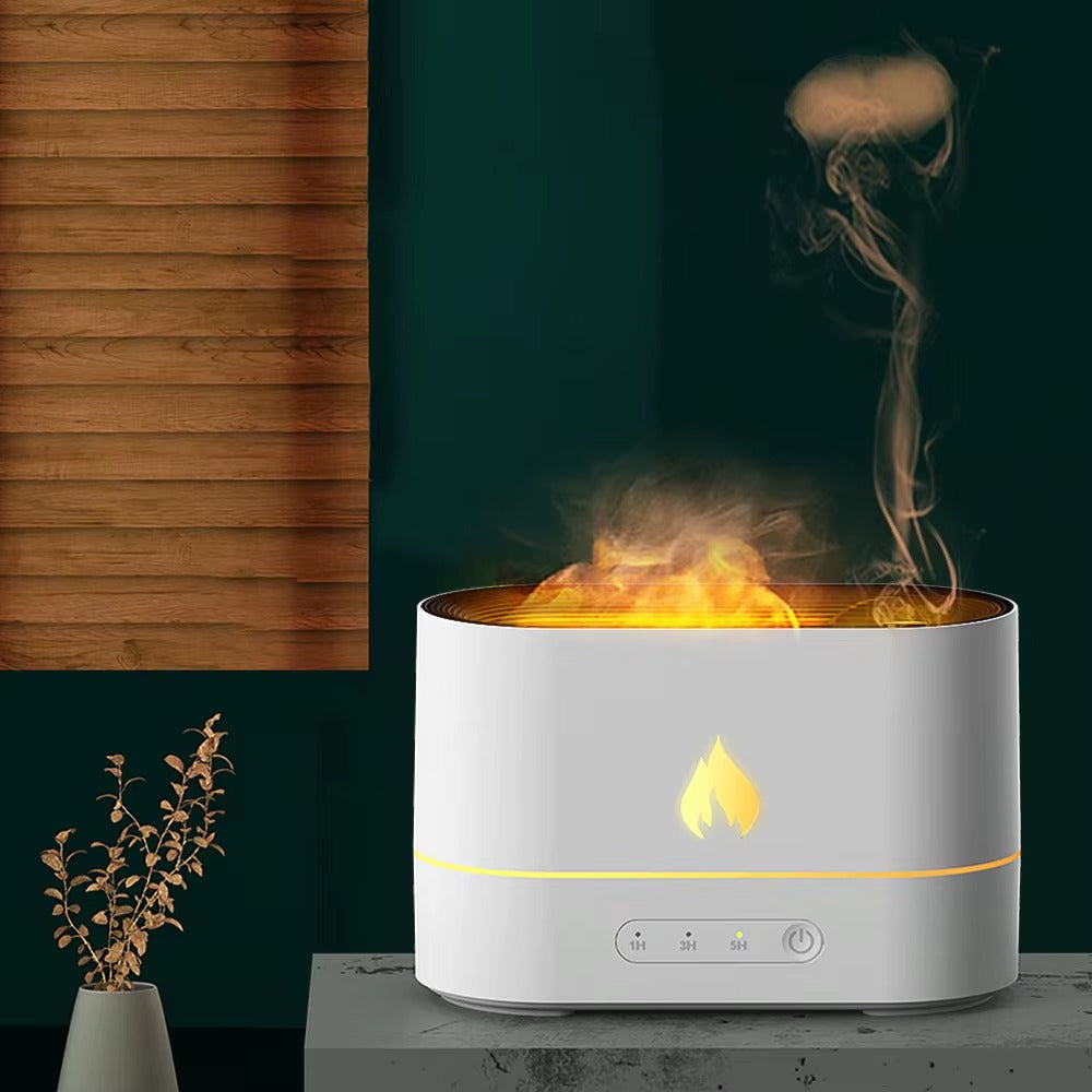 Dyfuzor Zapachowy z Efektem Płomienia 3D - Nawilżacz Powietrza USB