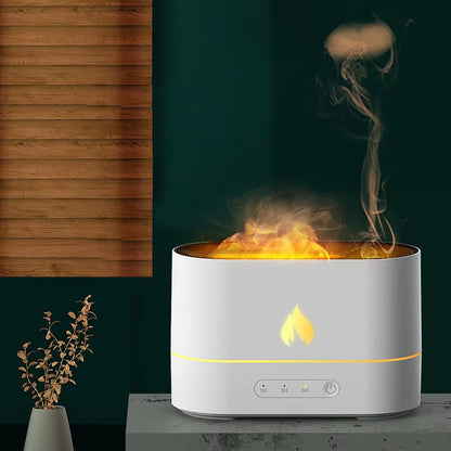 Dyfuzor Zapachowy z Efektem Płomienia 3D - Nawilżacz Powietrza USB