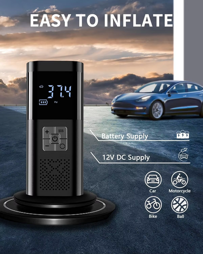 Przenośny Kompresor Samochodowy Cyfrowy LED | Pompka do Opon