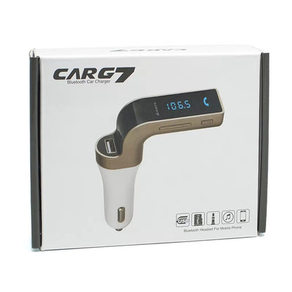 Ładowarka Samochodowa G7 Bluetooth FM USB | Zestaw Głośnomówiący