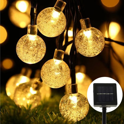 Solarne Lampki LED Kule Bańki Ogrodowe - Dekoracja Zewnętrzna