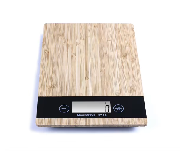Elektorniczna Waga Kuchenna Bambusowa Lcd 5KgCyfrowa Waga Kuchenna Bambusowa z Timerem USB - Precyzja w Kuchni