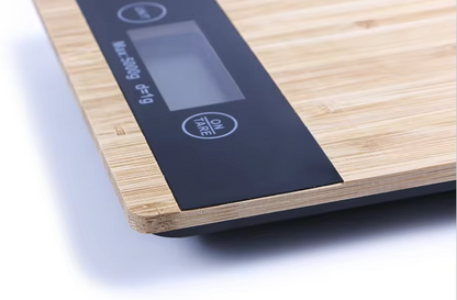 Elektorniczna Waga Kuchenna Bambusowa Lcd 5KgCyfrowa Waga Kuchenna Bambusowa z Timerem USB - Precyzja w Kuchni
