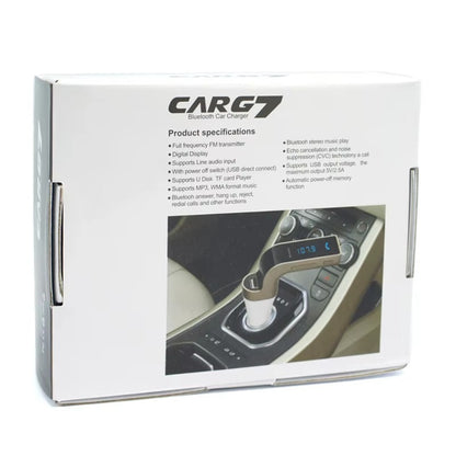 Ładowarka Samochodowa G7 Bluetooth FM USB | Zestaw Głośnomówiący