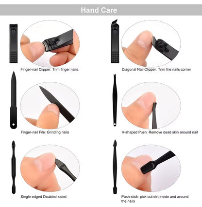 Zestaw Manicure Pedicure 12w1 Profesjonalny z Etui