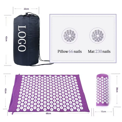 Mata Akupresurowa z Poduszką i Torbą - Relaks i Ulga w Bólu