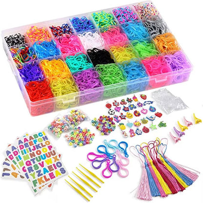 Zestaw Gumek Loom Bands XXL - Ponad 11000 Elementów do Tworzenia Biżuterii