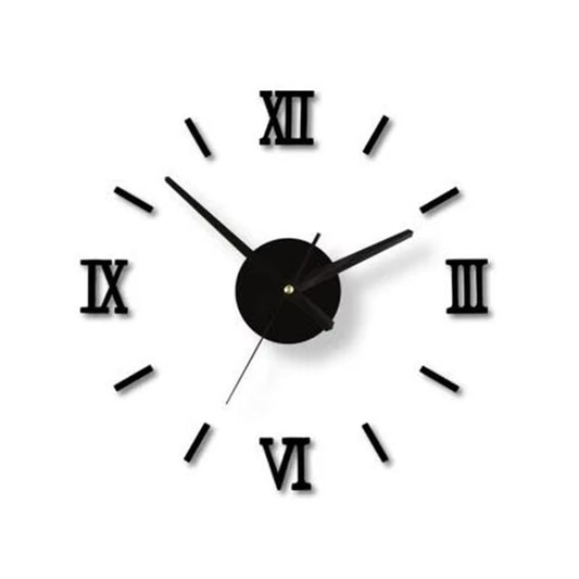 Nowoczesny Zegar Ścienny 3D DIY Bez Ramki - Dekoracja Domu