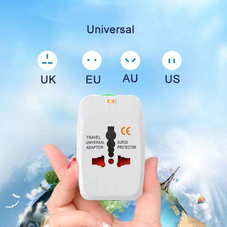 Uniwersalny Adapter Podróżny Międzynarodowy z Ochroną Przepięciową