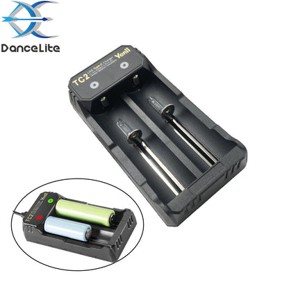 Ładowarka TC2 USB-C 2-Slotowa Szybka do Akumulatorów Li-ion 18650