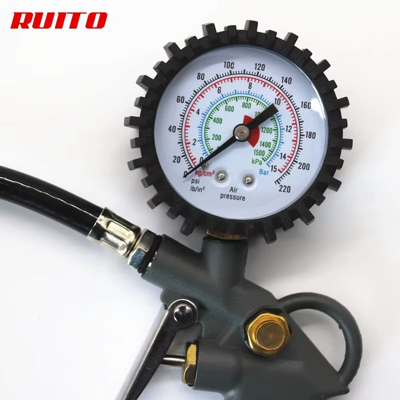 Profesjonalny Pistolet do Pompowania Kół z Manometrem - Precyzja i Trwałość