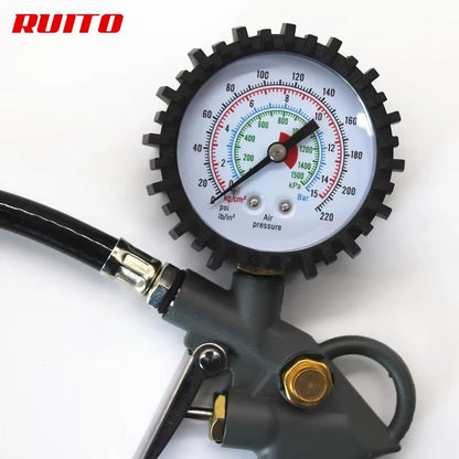 Profesjonalny Pistolet do Pompowania Kół z Manometrem - Precyzja i Trwałość