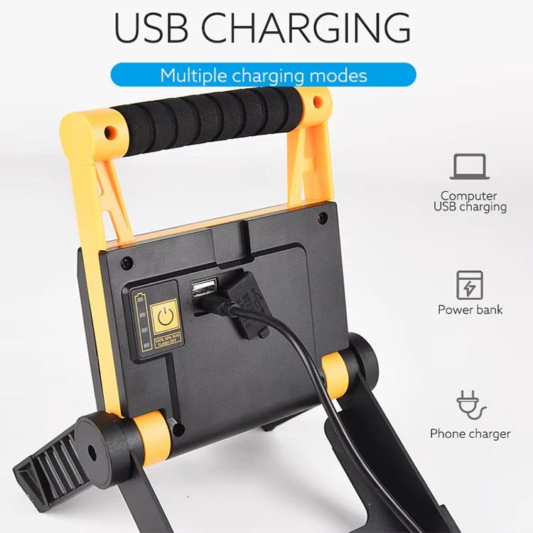 Lampa Robocza LED COB Przenośna z Podstawą | Jasne Oświetlenie