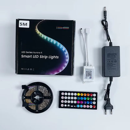 Inteligentna Taśma LED RGB 5m z Synchronizacją Muzyki i Aplikacją