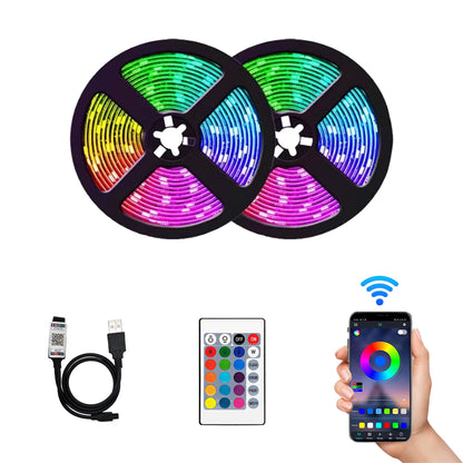 Inteligentne Taśmy LED RGB USB 5V z Aplikacją i Pilotem