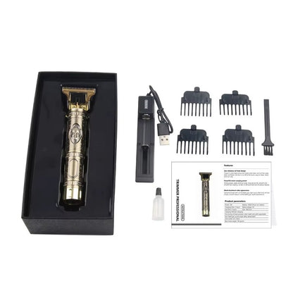 Trymer do Włosów T9 Buddha Złoty Bezprzewodowy USB