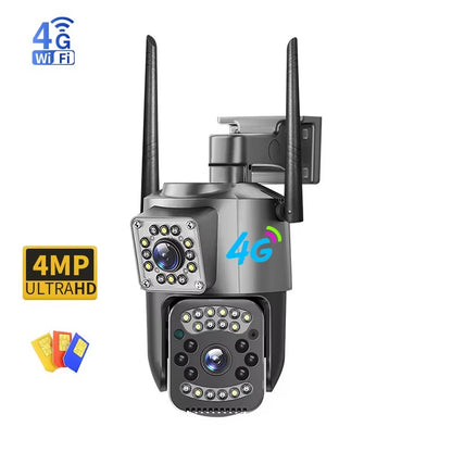 Kamera Zewnętrzna IP V380 4MP Dual Lens PTZ WiFi/4G IP66 Monitoring