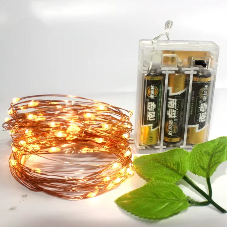 Lampki LED Druciki Ciepły Biały - Dekoracja na Baterie