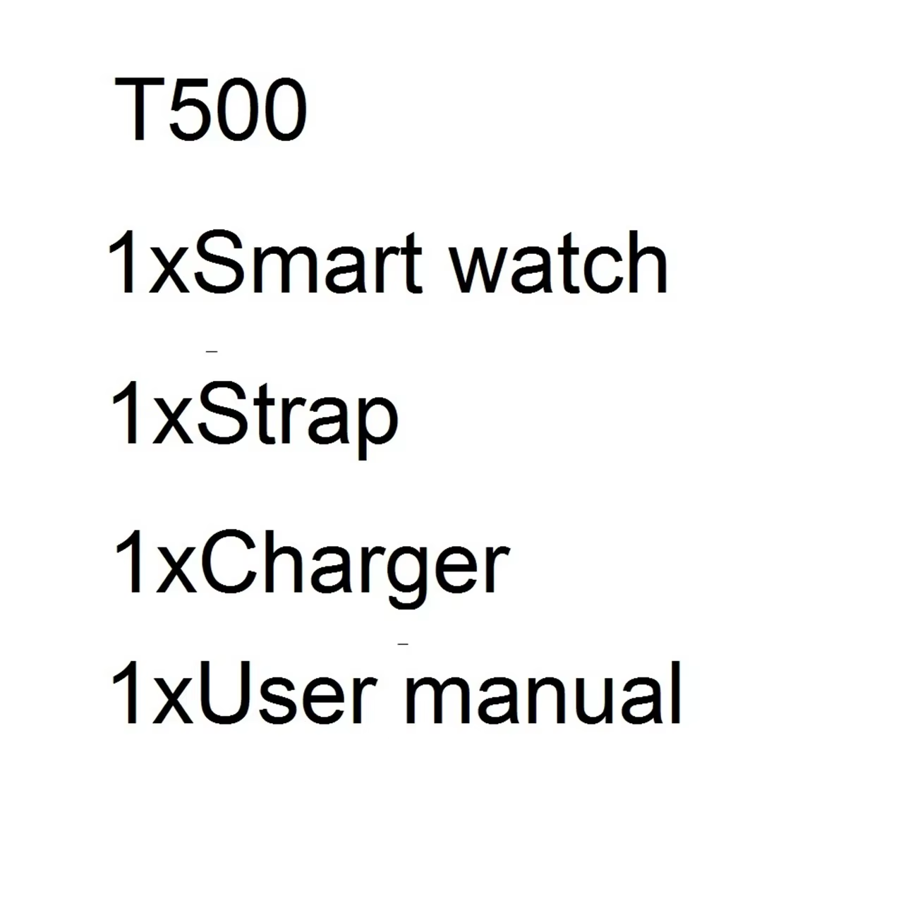 Smartwatch T500 Bluetooth, Pulsometr, Ekran Dotykowy, Android iOS