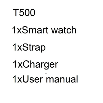 Smartwatch T500 Bluetooth, Pulsometr, Ekran Dotykowy, Android iOS