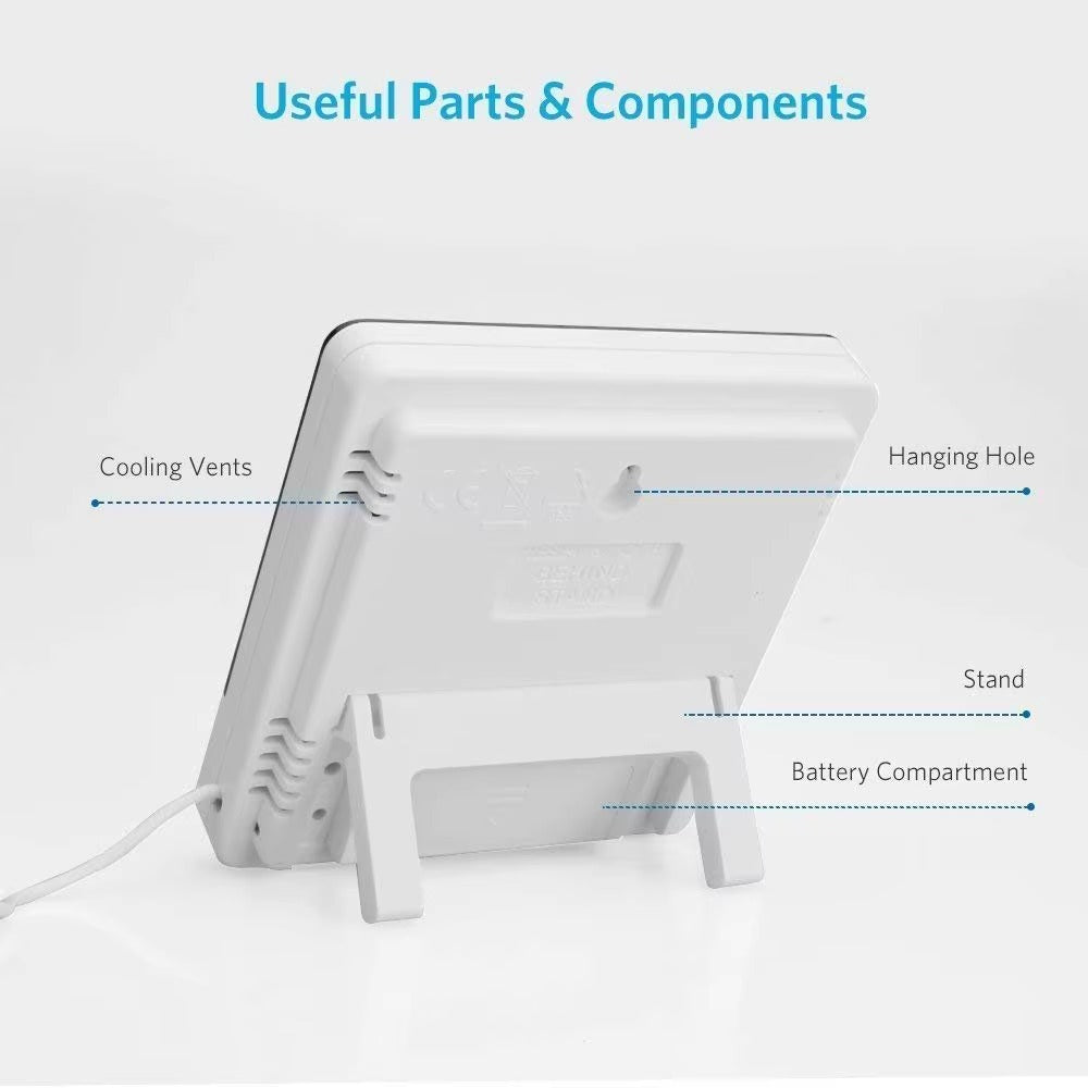 Termometr Higrometr HTC-2 z Zegarem - Pomiar Temperatury i Wilgotności
