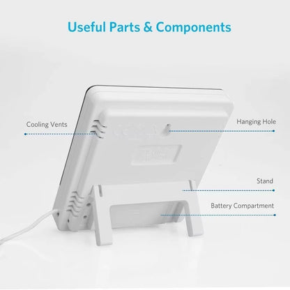 Termometr Higrometr HTC-2 z Zegarem - Pomiar Temperatury i Wilgotności