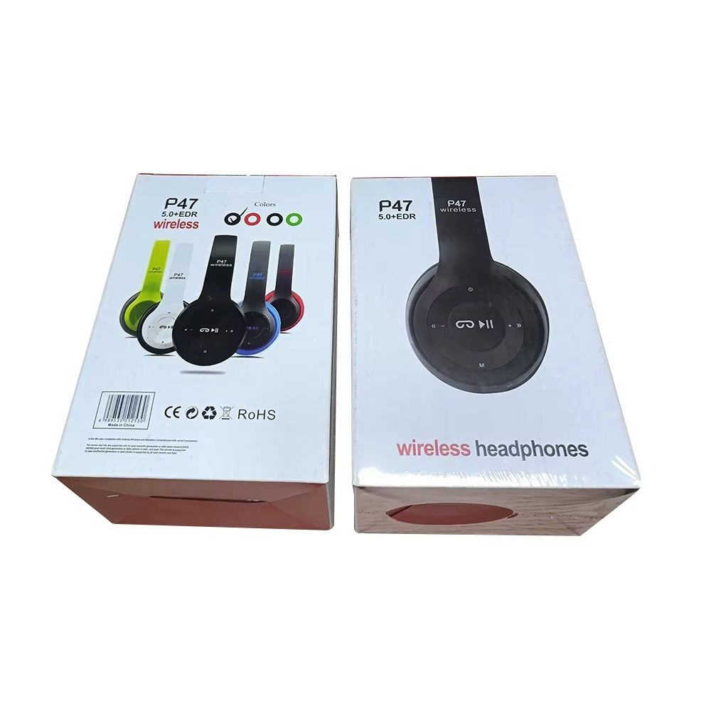 Słuchawki Bezprzewodowe P47 Bluetooth z Mikrofonem LED - Składane