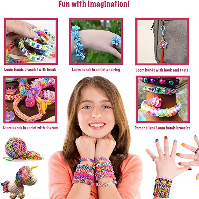 Zestaw Gumek Loom Bands XXL - Ponad 11000 Elementów do Tworzenia Biżuterii