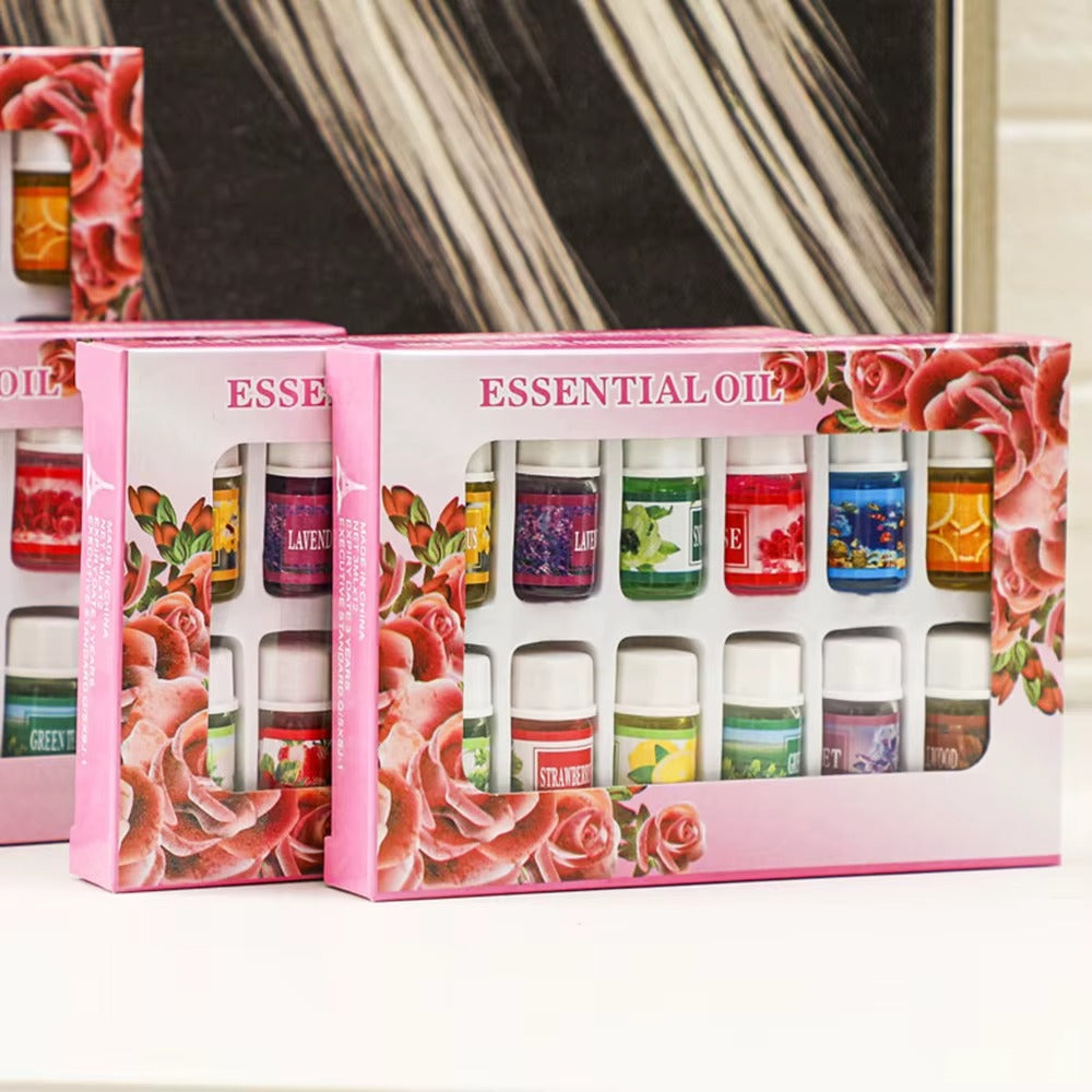Zestaw 12 Olejków Eterycznych do Aromaterapii | Relaks i Wellness