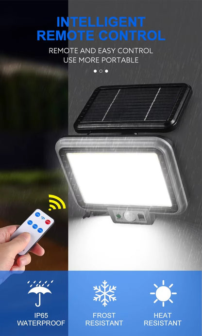 Solarny Naświetlacz LED z Czujnikiem Ruchu - Oświetlenie Ogrodowe