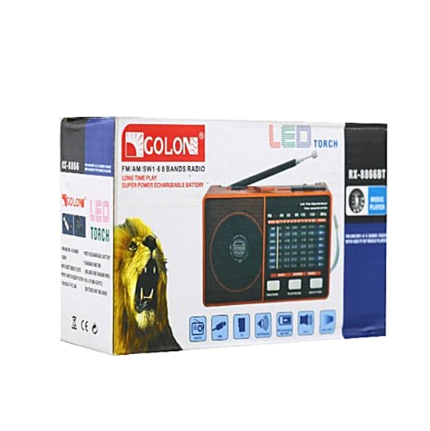 Golon RX-8866BT Radio Wielozakresowe MP3 Latarka LED USB Bluetooth