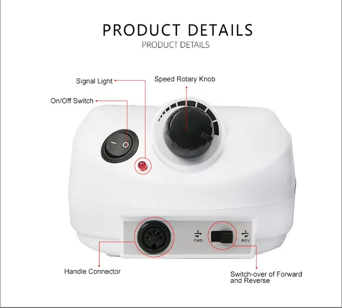 Profesjonalna Frezarka do Paznokci Elektryczna 35000 RPM