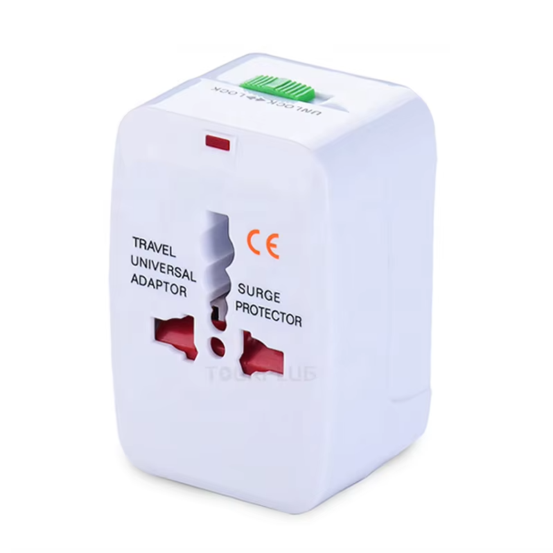 Uniwersalny Adapter Podróżny Międzynarodowy z Ochroną Przepięciową