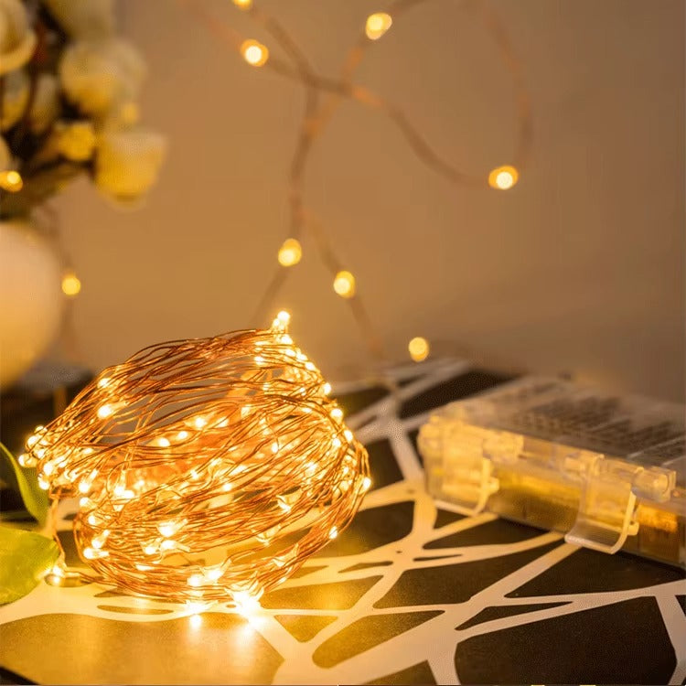 Lampki LED Druciki Ciepły Biały - Dekoracja na Baterie