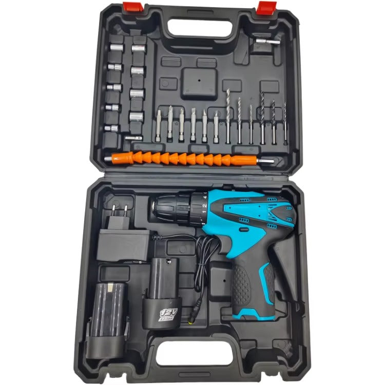 Wiertarko-Wkrętarka Akumulatorowa 12V Zestaw z 2 Bateriami i Akcesoriami