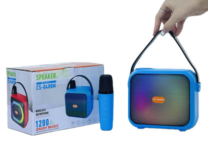 Głośnik Bluetooth z Mikrofonem Karaoke RGB LED CS-0408M