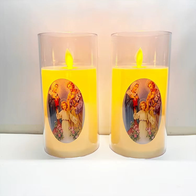 Świece LED Religijne Zestaw 4 szt. - Ruchomy Płomień | Sklep