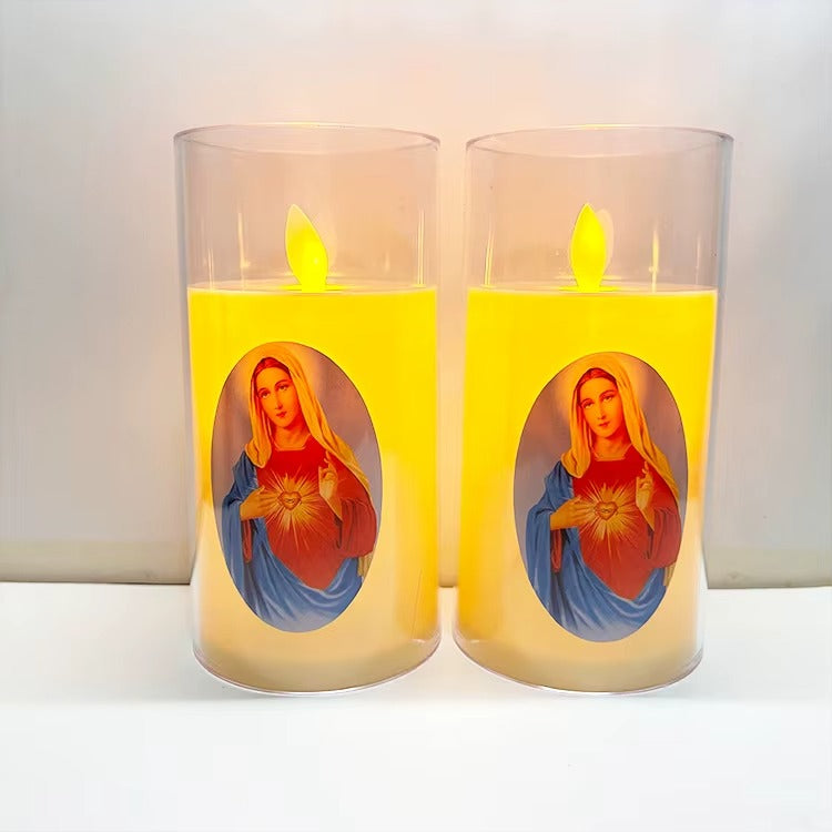 Świece LED Religijne Zestaw 4 szt. - Ruchomy Płomień | Sklep