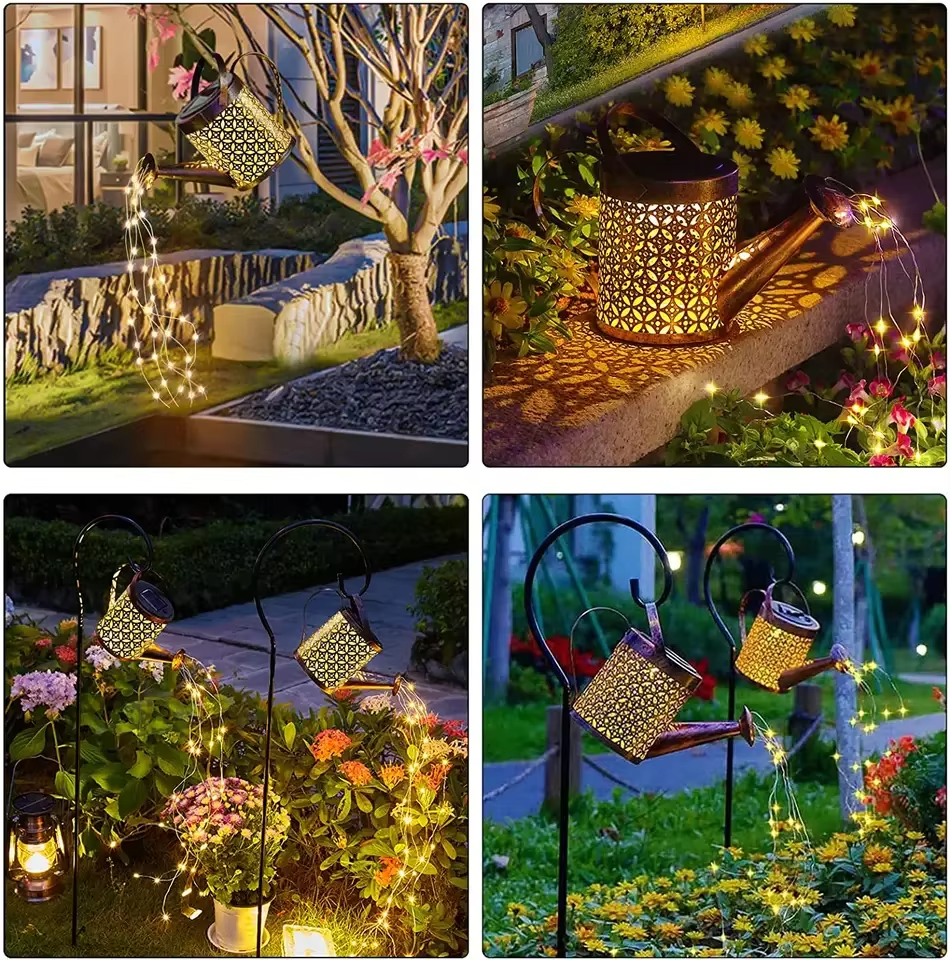 Solarna Konewka LED z Hakiem - Magiczna Dekoracja Ogrodu