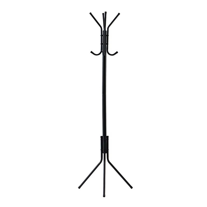 Wolnostojący Wieszak na Ubrania Metalowy 8 Haczyków Dom